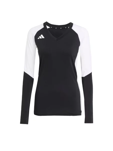 Μακρυμάνικη μακρύς μπλούζα Adidas Performance φανελένια λευκό