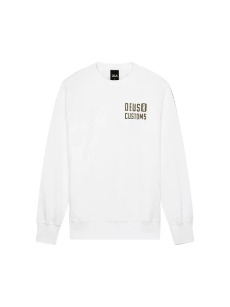 Bluza nierozpinana Deus Ex Machina z kapturem biała