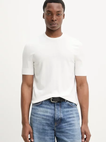 HUGO pulover barbati bej light alb