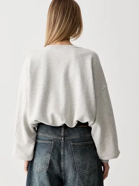 Gestuz bluza oversize z bawełną GZkahla szara