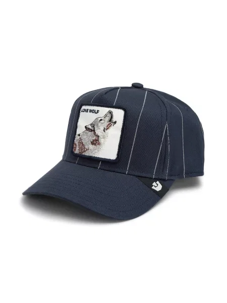 Goorin Bros czapka z daszkiem trucker Pinstripe Wolf granatowa