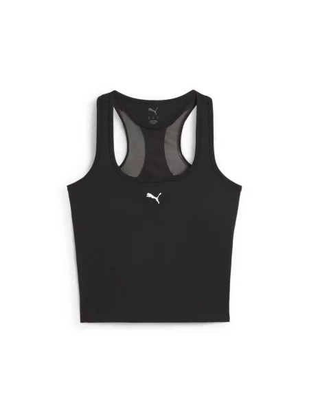 Майка спортивна PUMA W Cloudspun Mesh Tank комбінований верх чорний