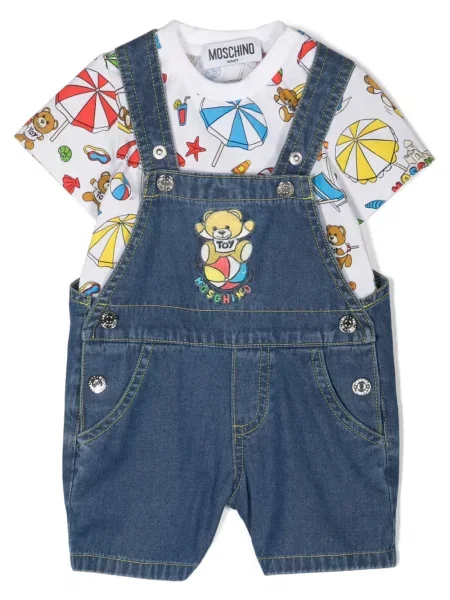Spodnie dziecięce Moschino niebieskie