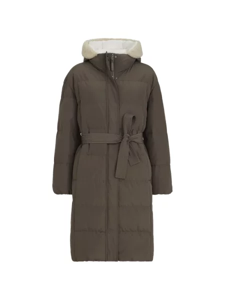 Haină din piele de oaie Brunello Cucinelli din piele de oaie maro
