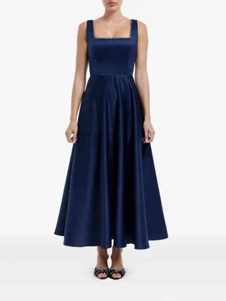 Rochie midi Post Meridiem până la genunchi de costum albastru