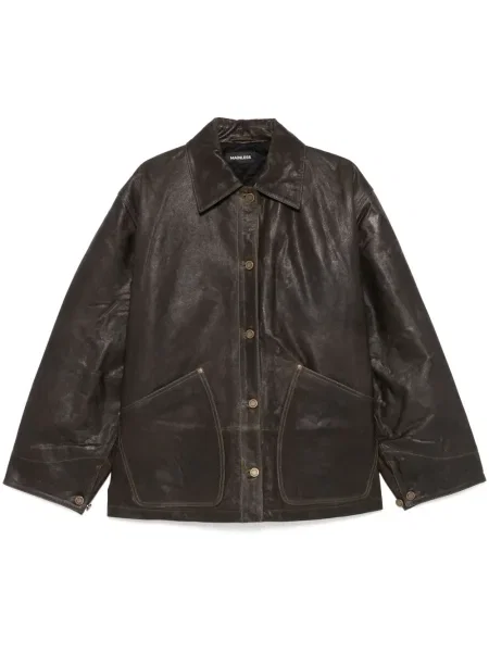 Geanta de piele Mainless verde