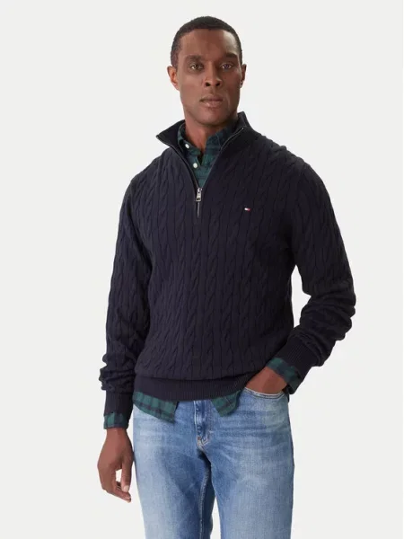 TOMMY HILFIGER Pulover Classic marin albastru