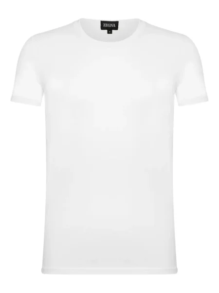 Tricou Zegna scurt alb