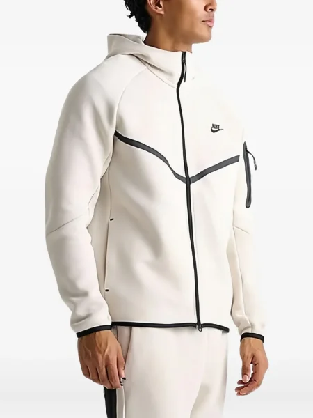 Top Nike polarowy o krotszym kroju z zamkiem błyskawicznym do połowy biały