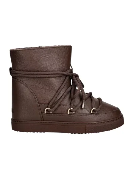 Inuikii Full Leather Wedge śniegowce skórzane brązowe