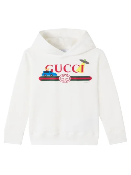 Gyerek kapucnis melegítő felső Gucci fehér