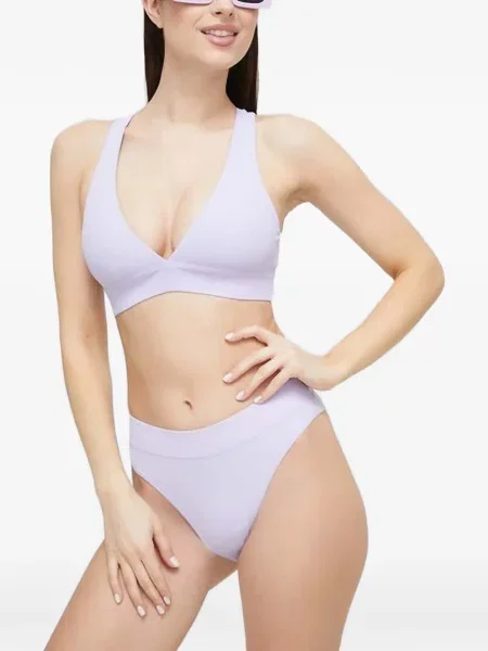 Top Casall cu decolteu în V cu bretele violet