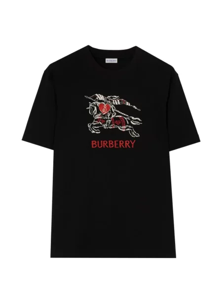 Tricou Burberry cu motiv cu inimi negru
