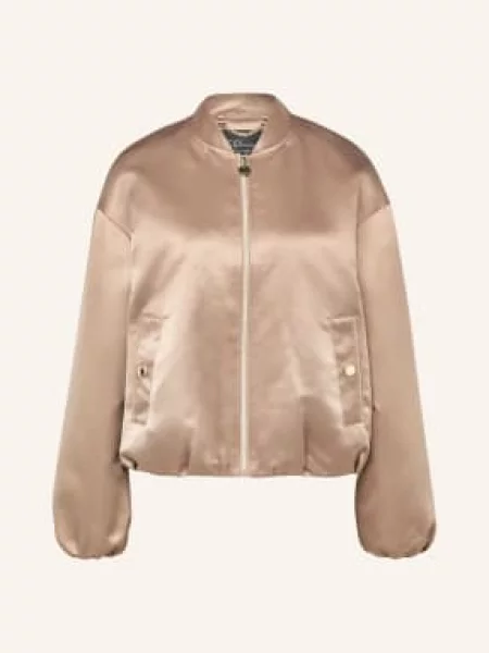 S.Oliver Black Label Saténová Bunda světle hnědá černá