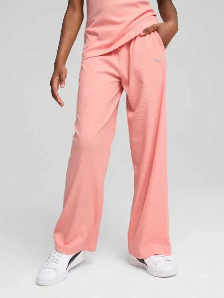 Дитячі Спортивні штани PUMA Butterfly Vibe Ribbed Pants комбінований верх рожевий