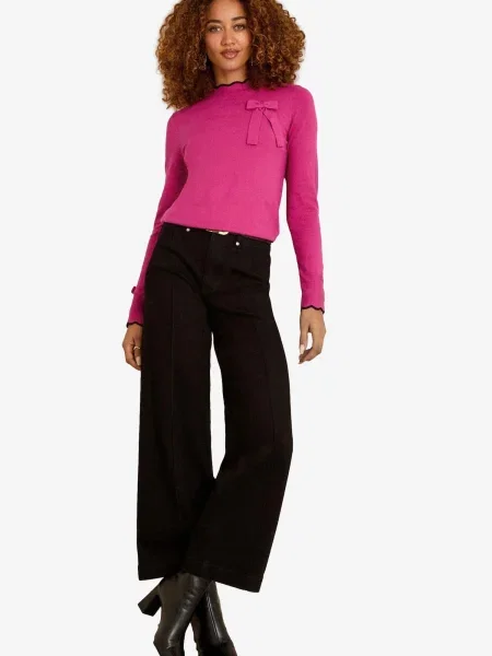 Love & roses Pulover fucsia negru