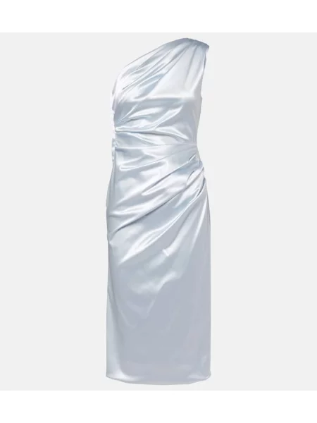 Rochie midi Dolce&gabbana din satin până la genunchi de costum albastru