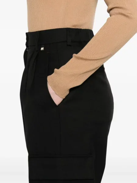 Pantaloni cargo Herno plisate negru