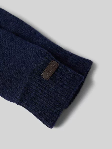 Barbour rękawiczki wełniane Carlton granatowy