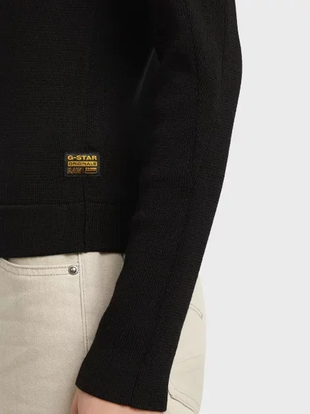 Вовняна водолазка G-star Raw чорна