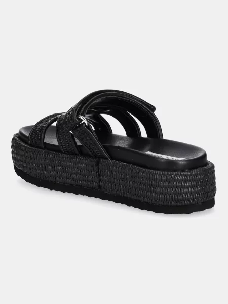Шлепанцы Steve Madden на платформе черные