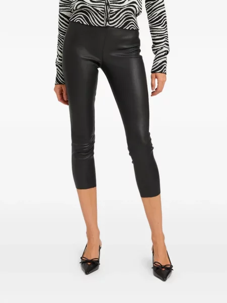 Pantaloni Sprwmn din piele negru