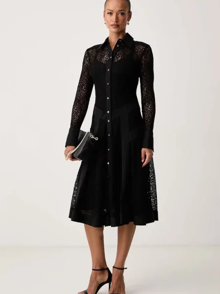 Pinko rochie din dantelă negru