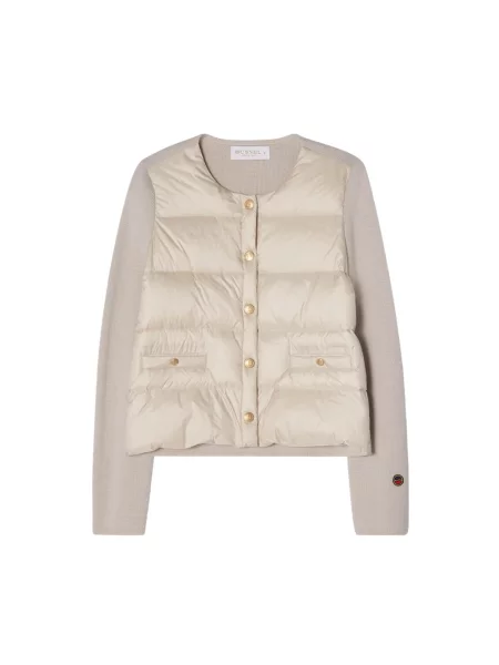 Kurtka puchowa Busnel wełniana beżowa