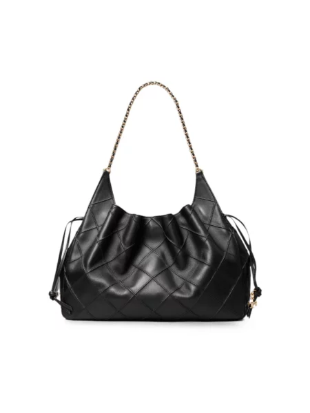 Shopperka Tory Burch skórzana pikowana czarna