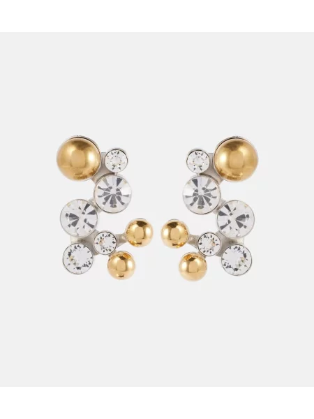 Kolczyki Dries Van Noten z kryształkami srebrne