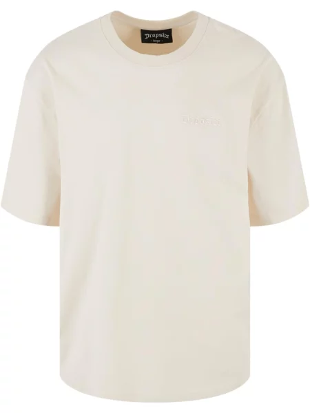 Dropsize Tricou Dove ecru / maro / galben negru