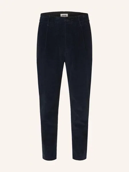 Drykorn Oblekové Kalhoty Chasy Slim Fit Z Manšestru tmavě modrá