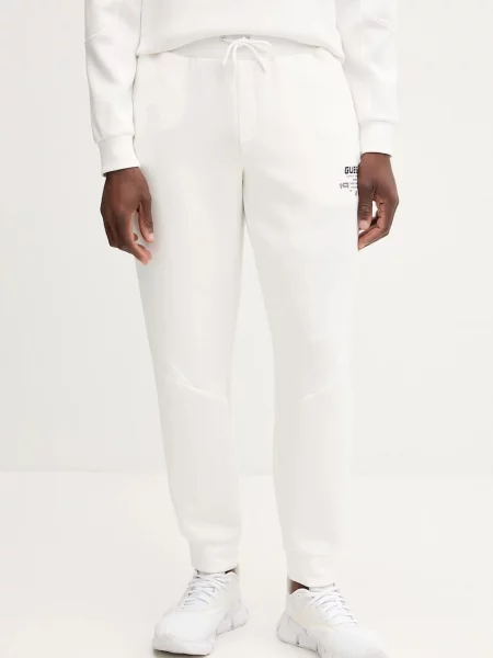 Спортивні штани Guess RYOTA з принтом білий
