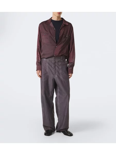 Saténová košeľa Maison Margiela s paisley vzorom
