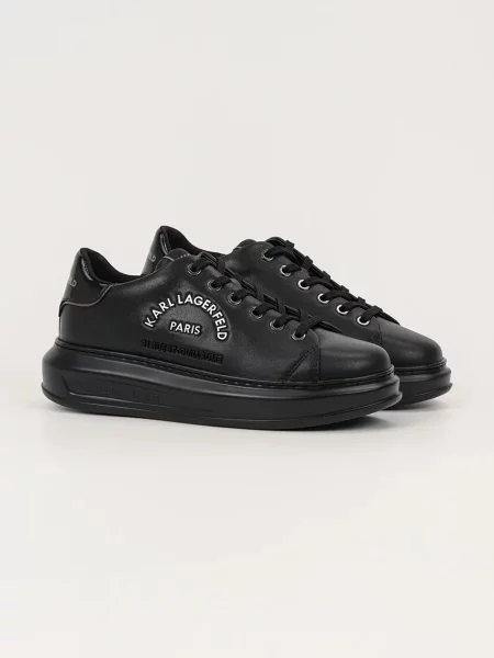 Karl Lagerfeld sneakersy skórzane KAPRI czarny