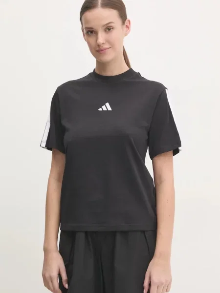 Tricou Adidas cu dungi negru