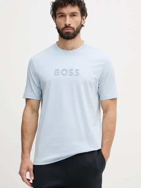 BOSS Green kratka majica modra