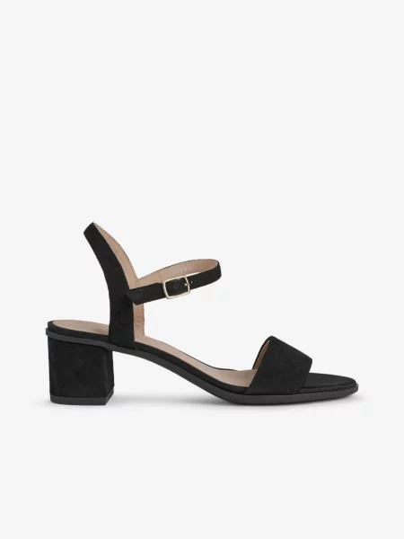 Sandale Geox din piele de căprioară negru