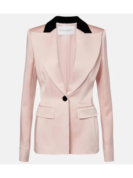 Sacou Nina Ricci din țesătură twill roz