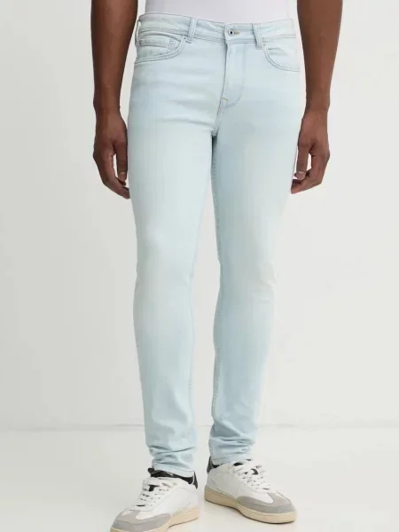 Pepe Jeans jeansi SKINNY JEANS FINSBURY barbati albastru