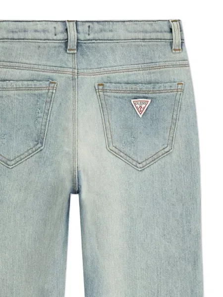 Jeansy straight leg dziecięce Guess niebieskie