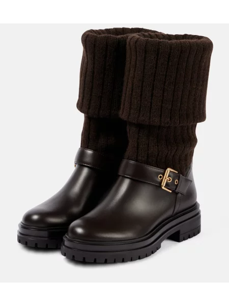 Cizme Gianvito Rossi din piele maro