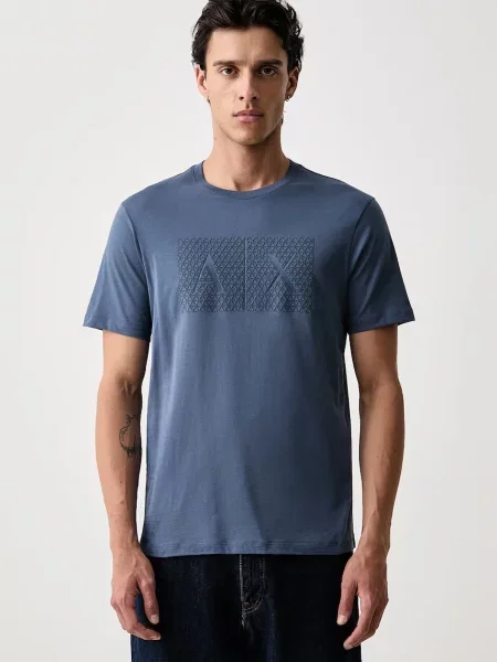 Armani Exchange tricou pentru bărbați din albastru
