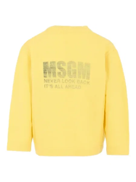 Sweter dziecięcy Msgm żółty