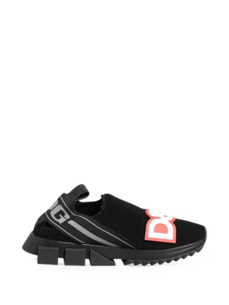 Sneakerși Dolce & Gabbana Sorrento cu bretele cu autograf negru