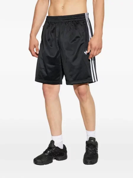Pantaloni scurți Adidas cu broderie alb