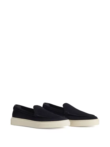 Pantofi loafer Woolrich din piele de căprioară slip-on albastru