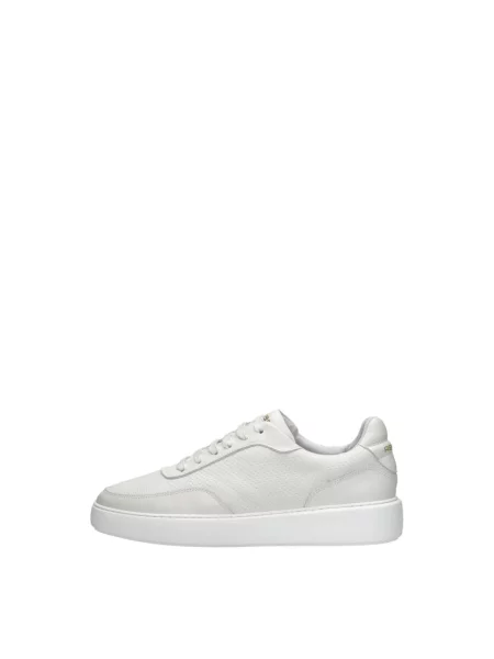 Sneakersy Rehab sznurowane skórzane białe