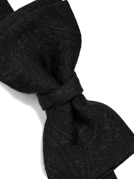 Γραβάτα Etro με φιόγκο paisley ζακάρ μαύρο