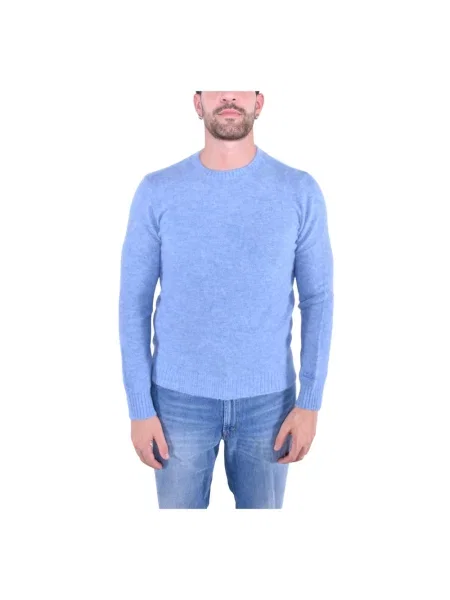 Sweter Mc2 Saint Barth z alpaki elegancki niebieski